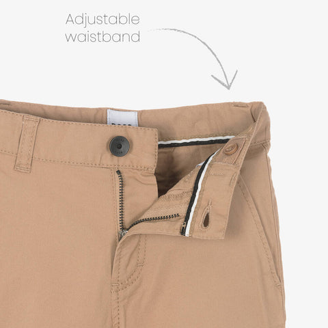 Boss Boy's Dark Beige Cotton Chino Trousers  | Boss in Lebanon