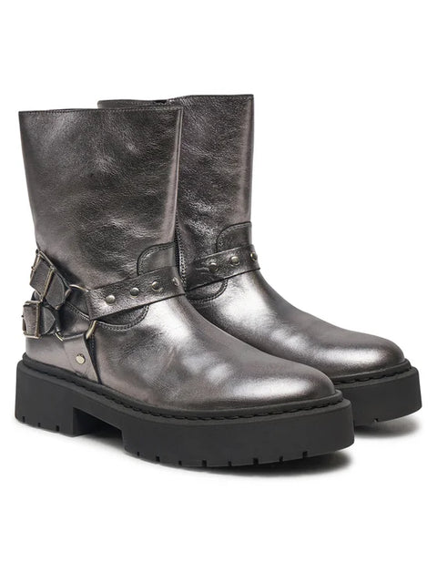 Steve Madden Women's Gun Metal Leather Garoche Boots | Steve Madden in Lebanon