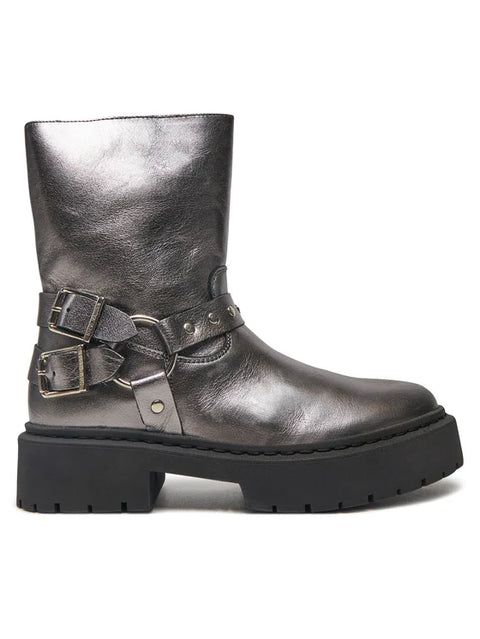 Steve Madden Women's Gun Metal Leather Garoche Boots | Steve Madden in Lebanon