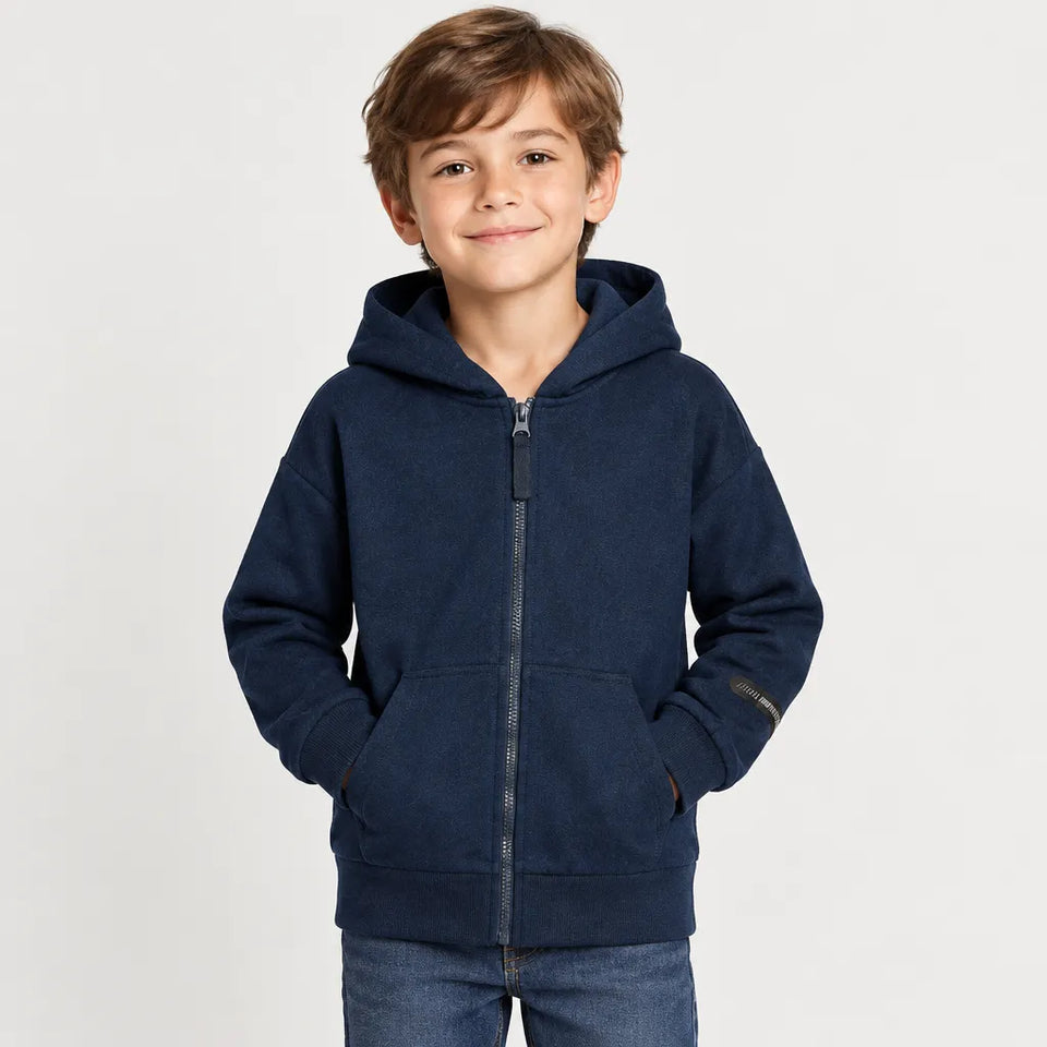 Sinsay Boy's Navy Front Pockets Hooded Jacket