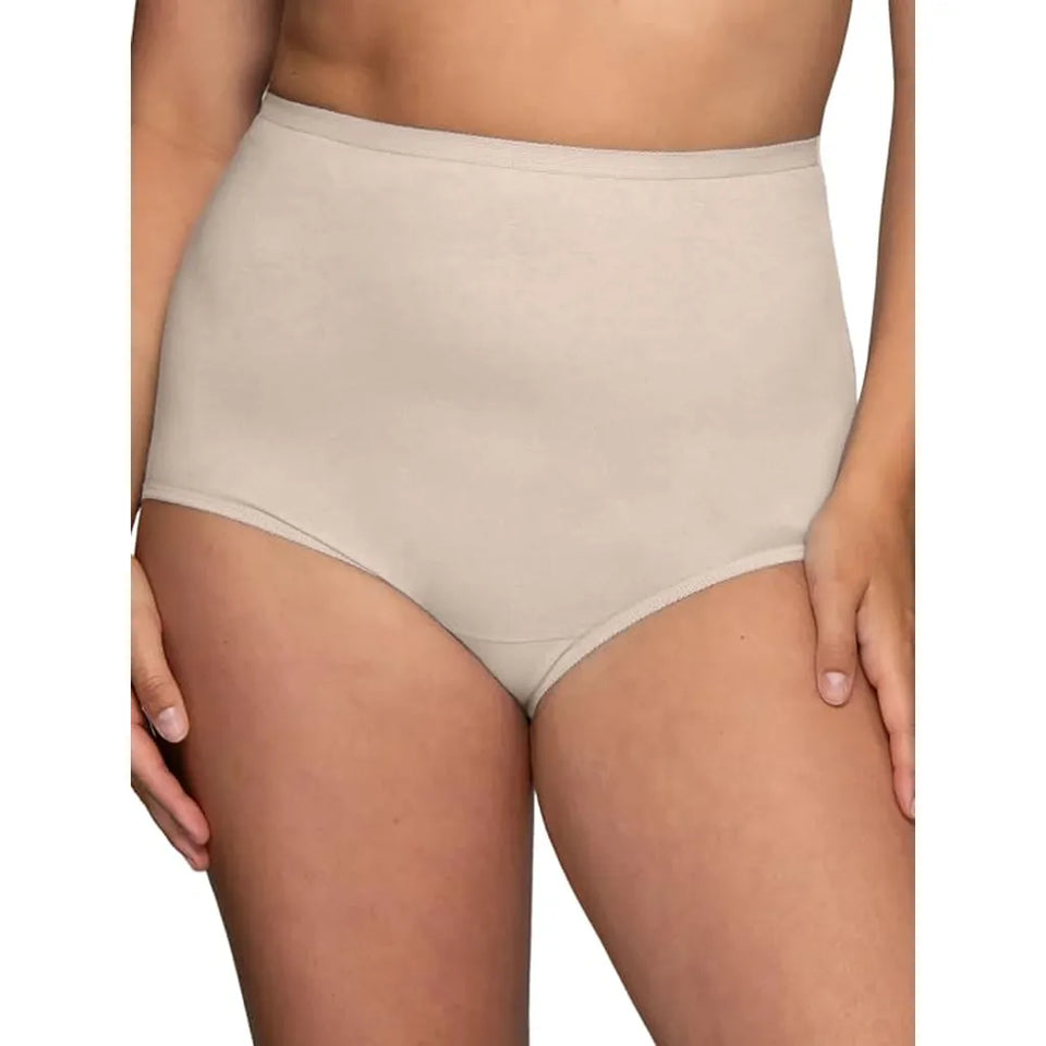 Vanity Fair Women's Nude Pack Of 3 High-Waiste Cotton Briefs