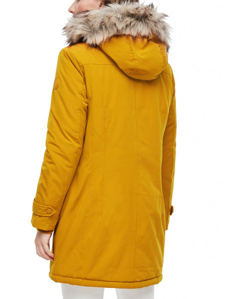 S.Oliver Women's Yellow Mustard Hooded Jacket|S.Oliver In Lebanon