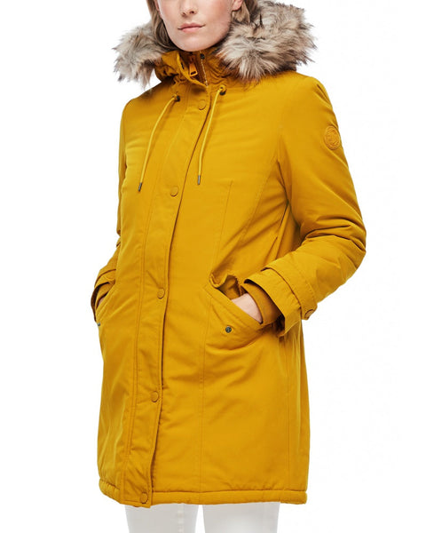 S.Oliver Women's Yellow Mustard Hooded Jacket|S.Oliver In Lebanon