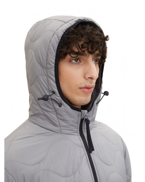 Tom Tailor Men's Gray Quilted Puffer Jacket |Tom Tailor In Lebanon
