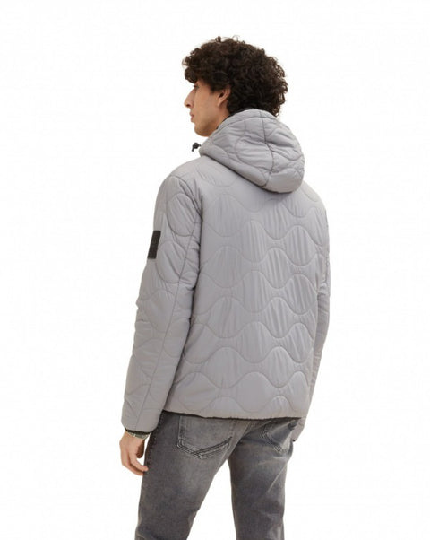 Tom Tailor Men's Gray Quilted Puffer Jacket |Tom Tailor In Lebanon