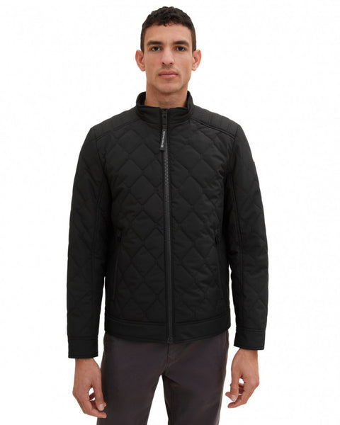 Tom Tailor Men's Black Stand Up Collar Jacket|Tom Tailor In Lebanon