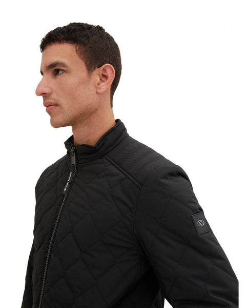 Tom Tailor Men's Black Stand Up Collar Jacket|Tom Tailor In Lebanon