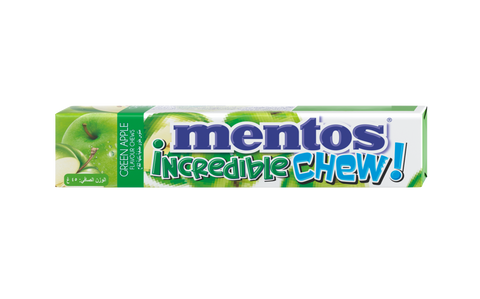 Mentos Incredible Chew Green Apple Gum 45pcs | Mentos In Lebanon