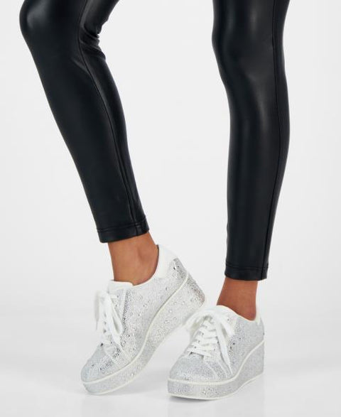 I.n.c. International Concepts Women's Aideen Wedge Sneakers, Created for Macy's - Silver Bling