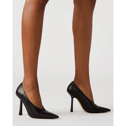 Steve Madden Women's Black Leather Sedona Heels | Steve Madden In Lebanon