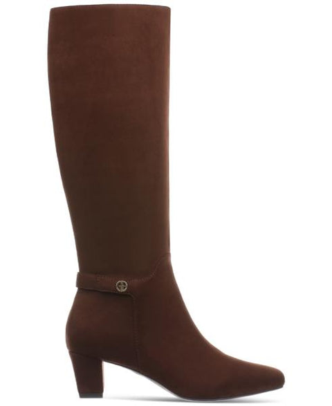 CRISSALYNNEF Womens Zipper Manmade Knee-High Boots