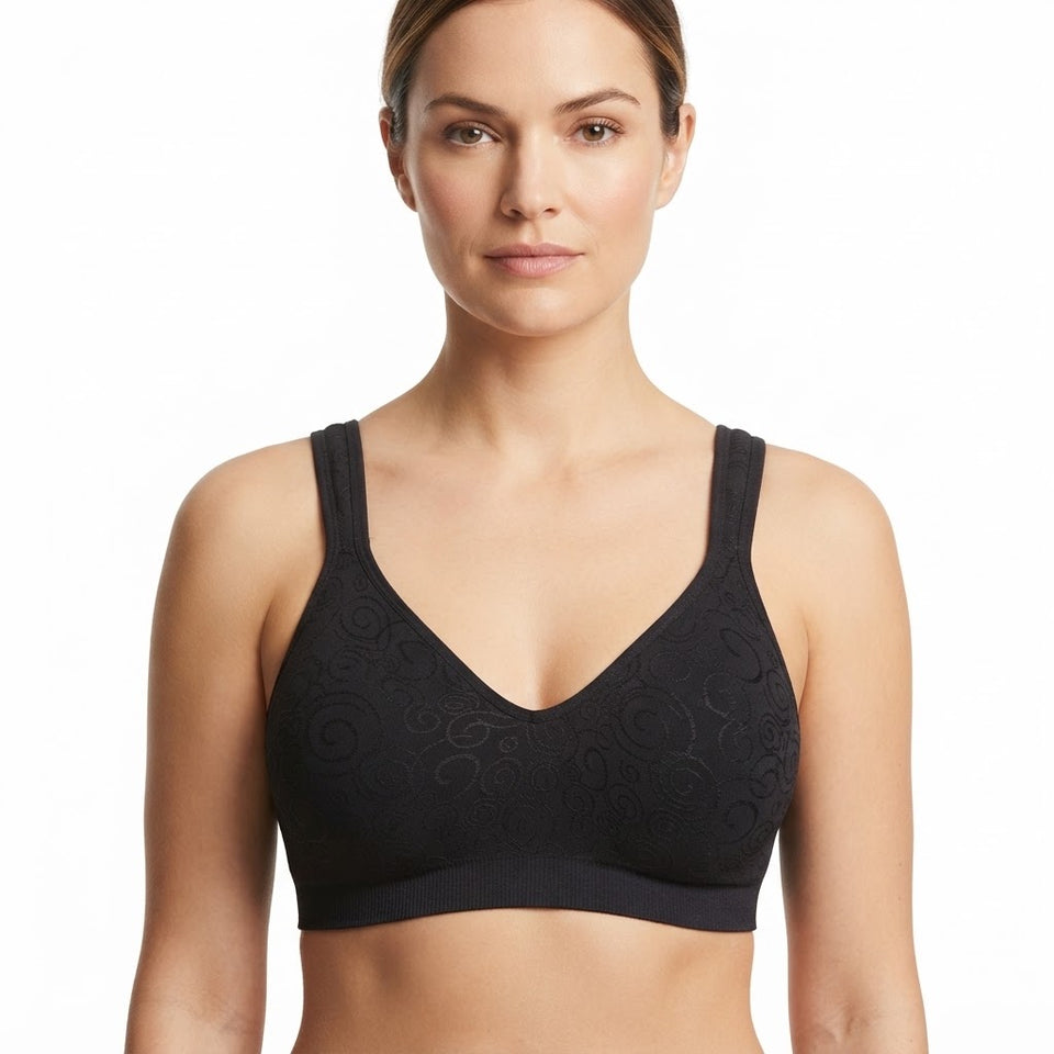 Bali Women's Black Comfort Revolution Wireless Bra