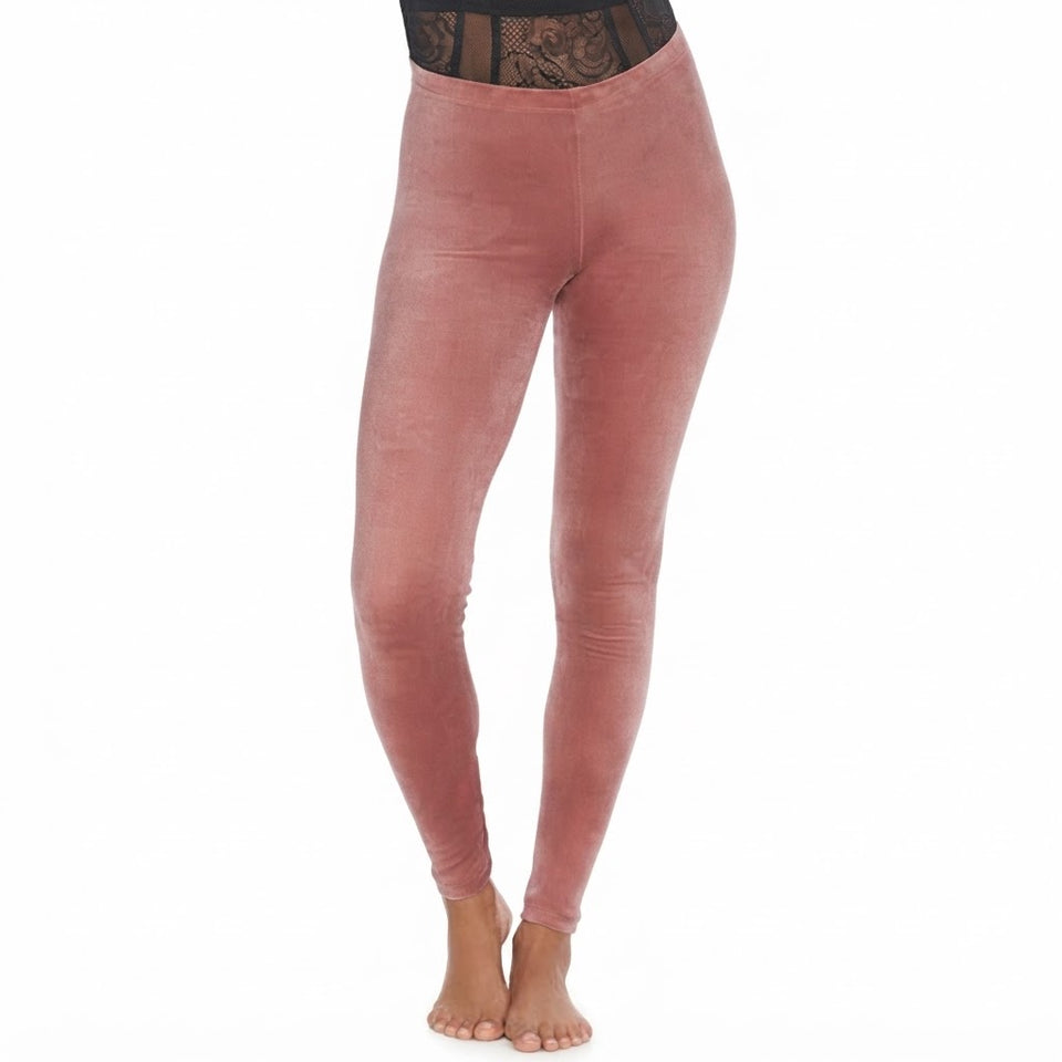 Felina Women's Dusty RoseCozy Super Soft Velour Legging