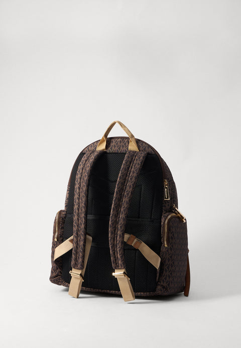 Michael Kors Women's Brown Prescott Large Signature Logo Print Woven Backpack | Michael Kors In Lebanon