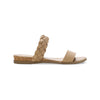 Sun + Stone Women's Tan Easten Faux Leather Slip On Slide Sandals | Sun + Stone in Lebanon