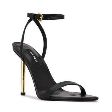 Nine West Women's Black Reina Ankle Strap Heeled Sandals | Nine West In Lebanon