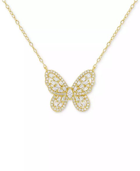 Holiday Lane Women's Gold Butterfly Pendant Necklace in 18k Gold-Plated Sterling Silver | Holiday Lane In Lebanon