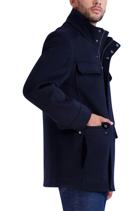 Cole Haan Men's Navy Wool Blend Field Coat|Cole Haan In Lebanon