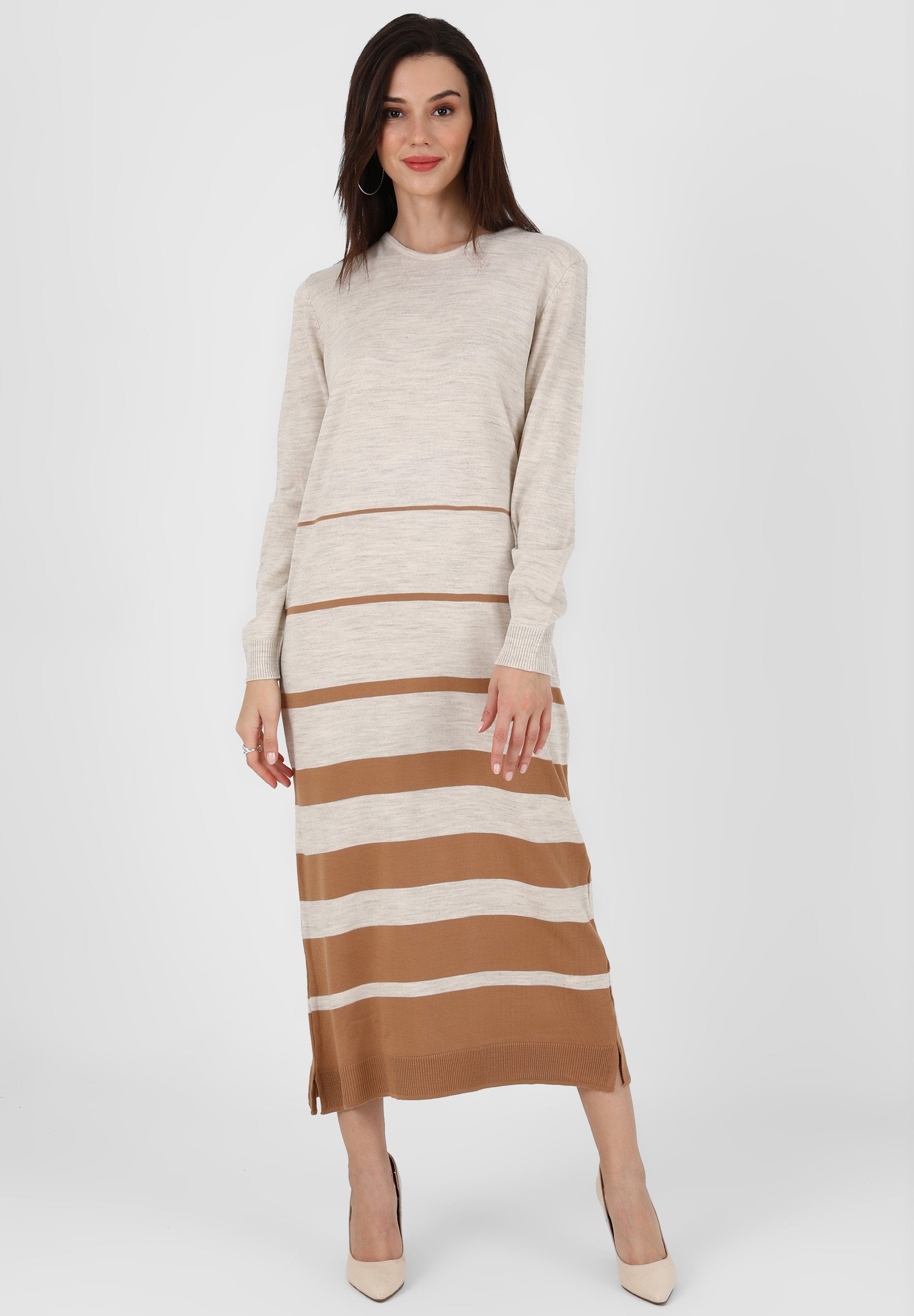 Tavin Women's Beige Jumper Dress | Tavin In Lebanon