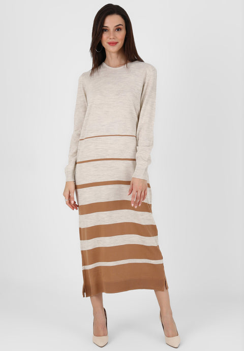 Tavin Women's Beige Jumper Dress | Tavin In Lebanon