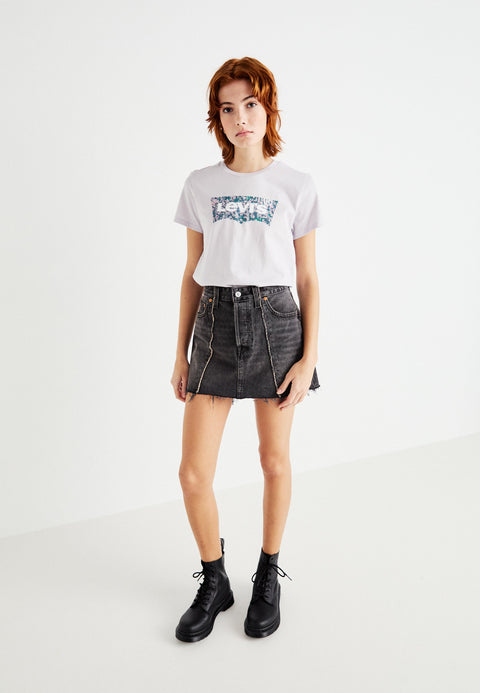 Levi's Women's Lavender The Perfect Tee Logo Print T-Shirt | Levi's In Lebanon