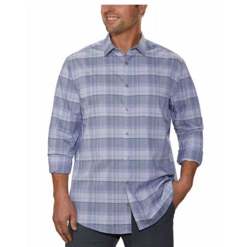 Calvin Klein Men's Gray & Lilac Wrinkle Free Long Sleeve Shirt | Calvin Klein In Lebanon