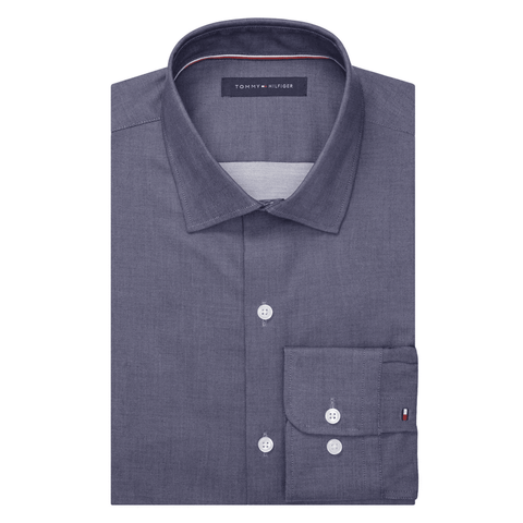 Tommy Hilfiger Men's Dark Blue Slim-Fit Peacoat Stretch Shirt |Tommy Hilfiger In Lebanon