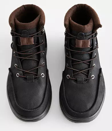 Hey Dude Men's Black Bradley Leather Boots | Hey Dude In Lebanon