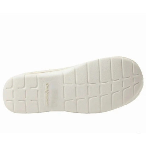 White shoe sole with brand name on a white background