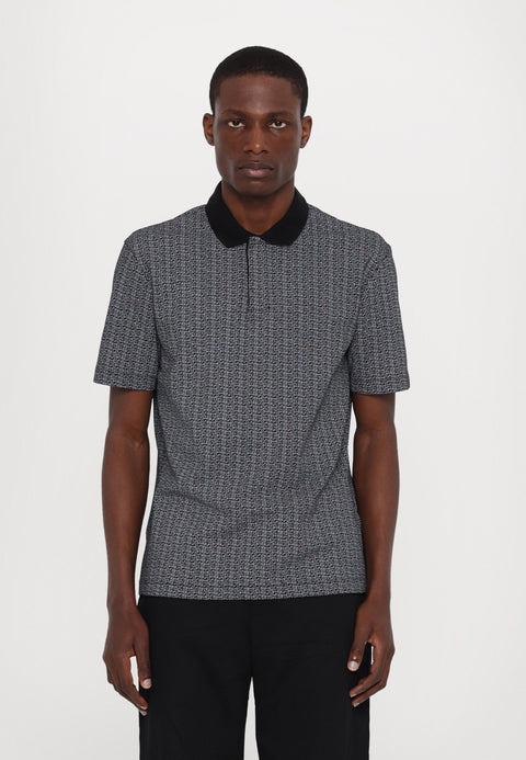 Armani Exchange Men's Black Logo Polo T-Shirt | Armani Exchange In Lebanon