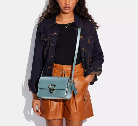 Coach Women's Sage, Pewter Studio Leather C6641 Shoulder Bag | Coach In Lebanon