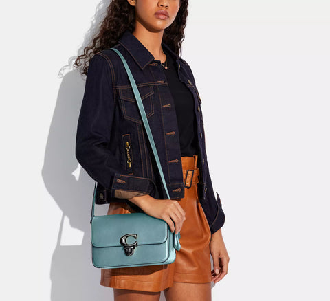 Coach Women's Sage, Pewter Studio Leather C6641 Shoulder Bag | Coach In Lebanon