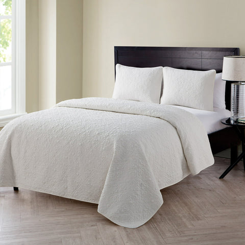VCNY Home Caroline 3-Piece White Floral Quilt Set, Full/Queen | VCNY Home In Lebanon