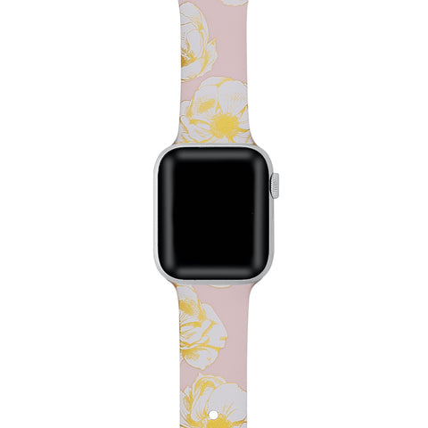 Posh Tech Women's Pink & Gold Printed Silicone Band for Apple Watch |Posh Tech In Lebanon
