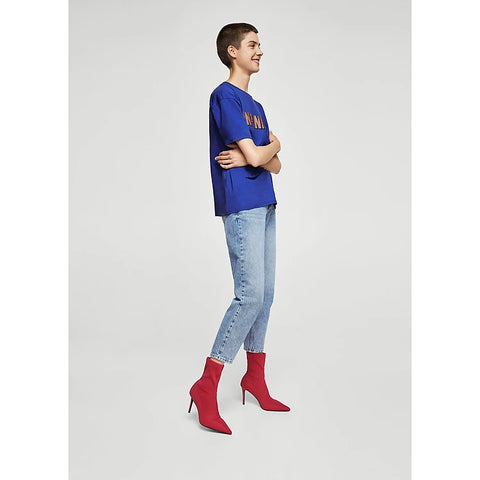 Mango Women's Blue "INFINITE" T-Shirt |Mango In Lebanon