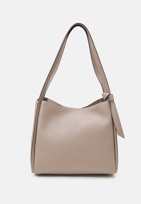 Kate Spade Women's Taupe Leather Knott Pebbled Shoulder Bag | Kate Spade In Lebanon