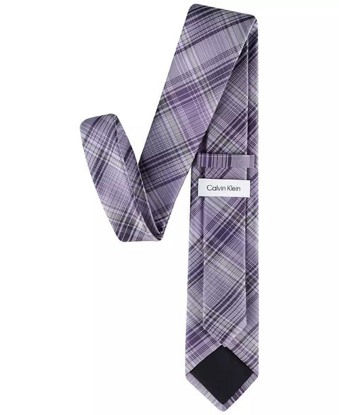 Calvin Klein Men's Lilac Delia Plaid Tie | Calvin Klein In Lebanon