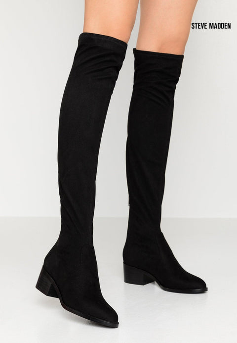 Steve Madden Women's Black Georgette Knee Boots |Steve Madden in Lebanon