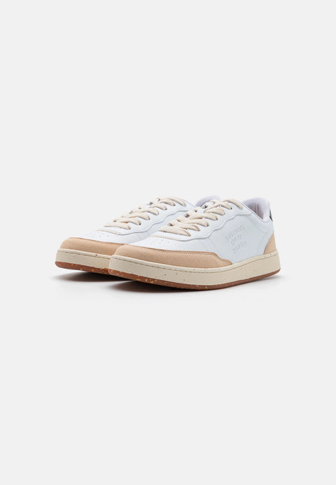 ACBS Men's White & Beige Shacbeve Evergreen Retro Low Up sneakers | ACBS In Lebanon