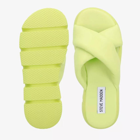 Steve Madden Women's Lime Green Synthetic Broadcast Sandal |Steve Madden In Lebanon