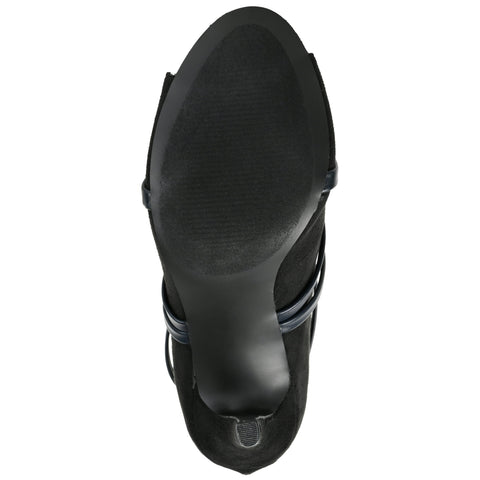 Journee Collection Women's Black Samara Back Zip Peep Toe Stiletto Heels | Journee Collection In Lebanon