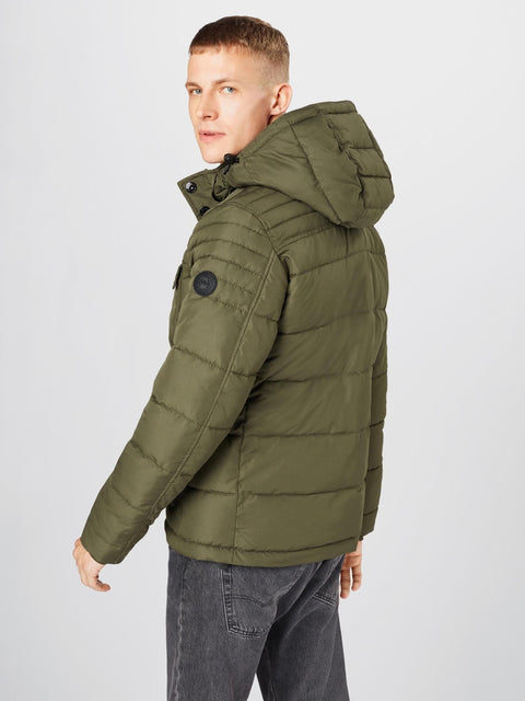 S.Oliver Men's Olive Green Jacket With Hood | S.Oliver In Lebanon