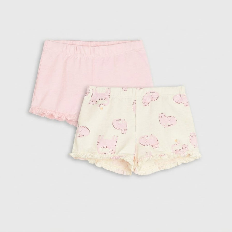 Sinsay Baby Girl's Pink & Beige Animal Printed 2-Pack Short