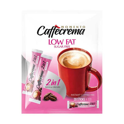 Momento Caffecrema Instant Coffee Mix 2 in 1 Low Fat 20 x 12g
