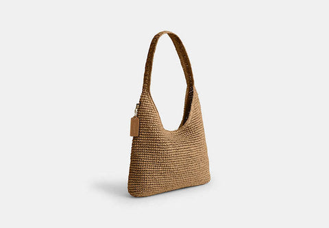 Coach Women's Beige Straw Brooklyn Shoulder Bag |Coach In Lebanon