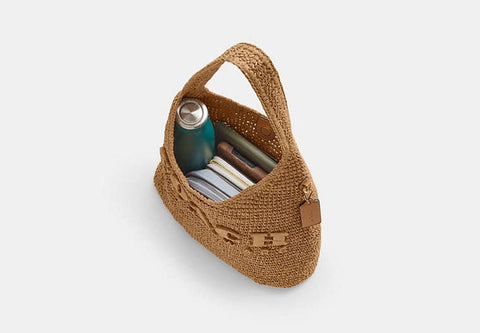 Coach Women's Beige Straw Brooklyn Shoulder Bag |Coach In Lebanon