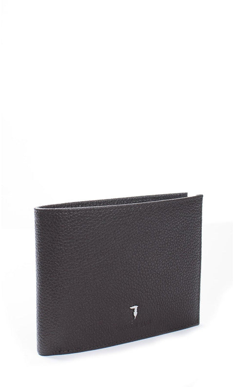 Trussardi Jeans Men's Black Leather Calf Wallet |Trussardi In Lebanon