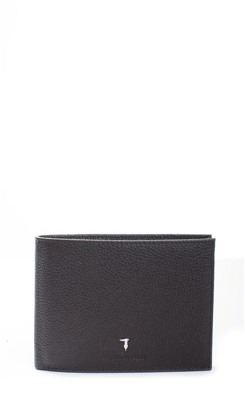 Trussardi Jeans Men's Black Leather Calf Wallet |Trussardi In Lebanon