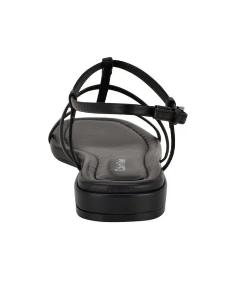 Calvin Klein Women's Black Sallia Strappy Caged Flat Sandals | Calvin Klein In Lebanon