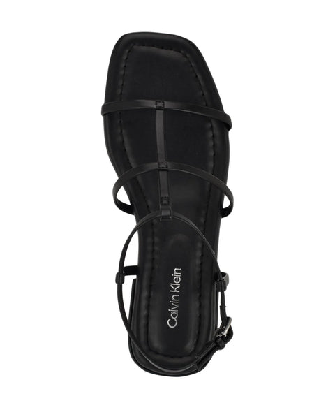 Calvin Klein Women's Black Sallia Strappy Caged Flat Sandals | Calvin Klein In Lebanon